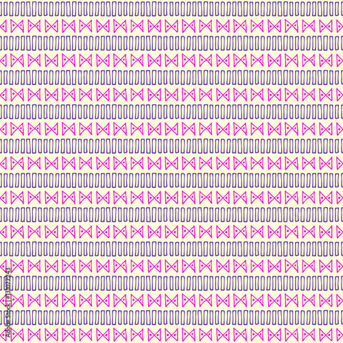 Seamless vector pattern. Pink geometrical background with hand drawn little decorative elements.Simple design. Graphic vector illustration. Template for wrapping, background, wallpaper, cover