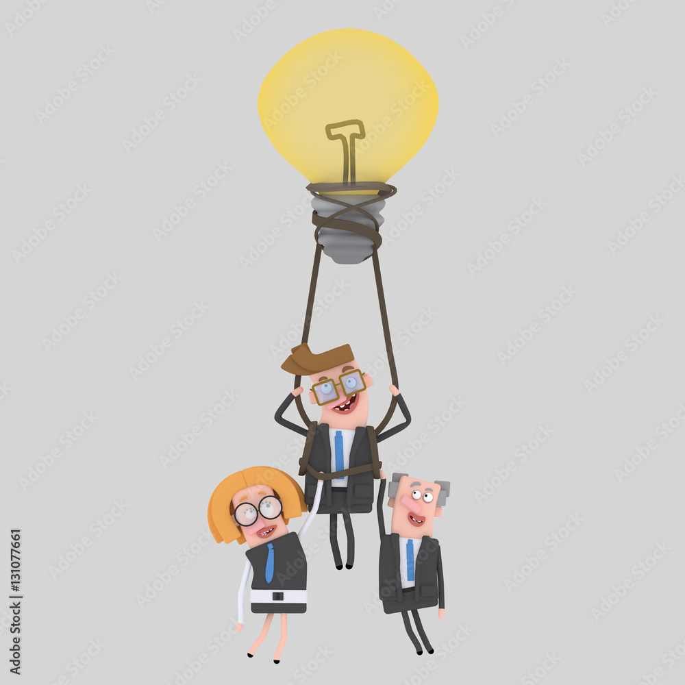 Obraz premium Teamwork idea. Custom 3d illustration contact me!