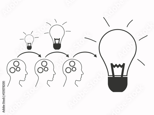 Teamwork builds big idea. If everybody gives a little, it adds up.