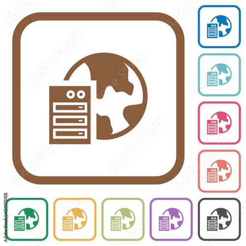 Web hosting simple icons