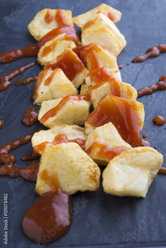 Patatas bravas (typical food spanish)