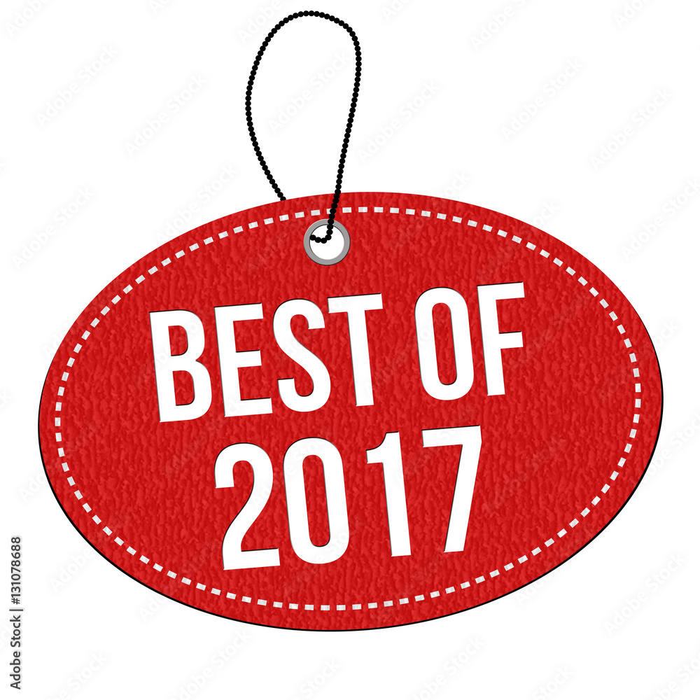 Best of 2017 label or price tag