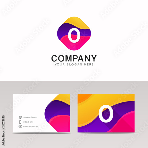 Fun abstract colorful shape O letter logo icon sign vector desig