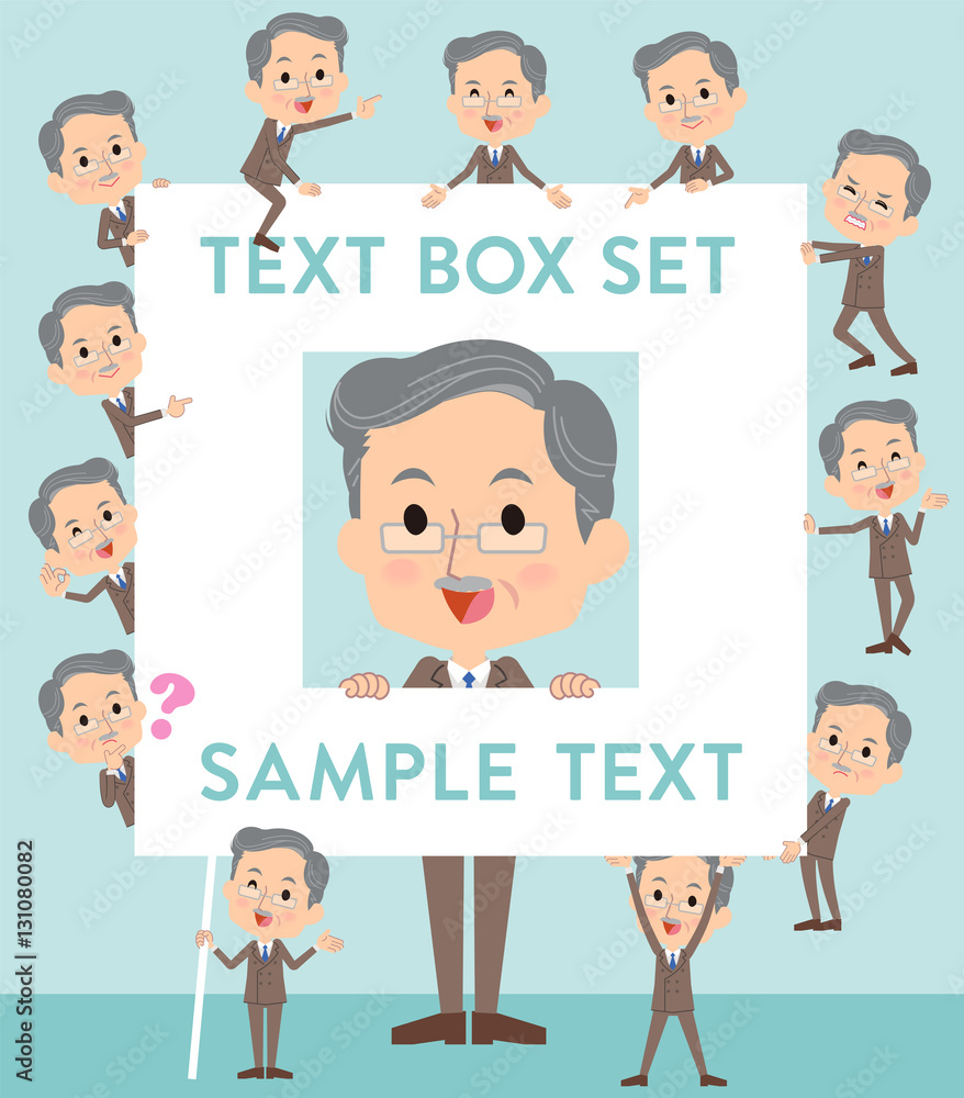 Double suit beard old man text box Double suit beard old man text box