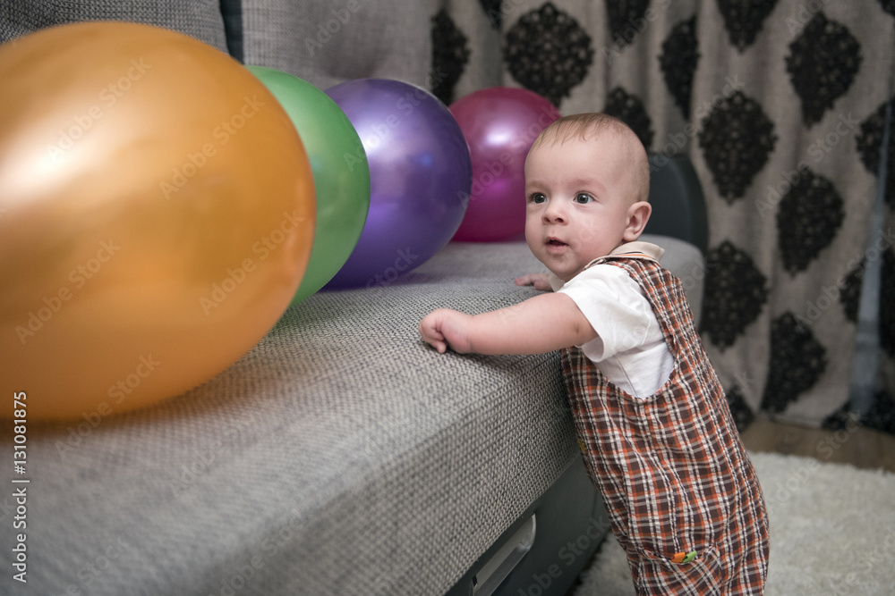 Obraz premium Baby and balloons