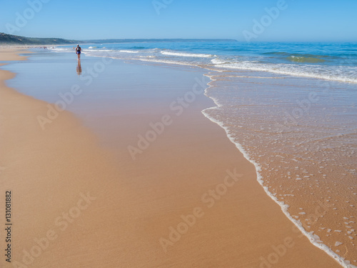 Fonte da Telha Beach in the Costa da Caparica coast during summer. The preferred coast for Lisboans to beach. Portugal photo