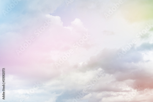 Cloudy sky pink and blue colors. © Gray wall studio