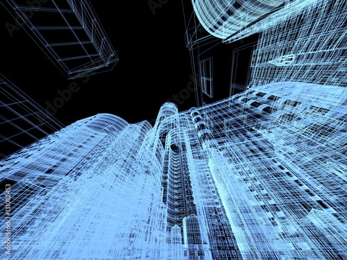 Abstract architecture background illustration