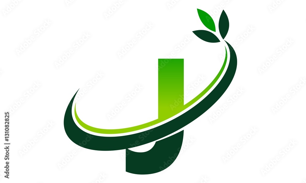 Swoosh Leaf Letter J Swoosh Leaf Letter J