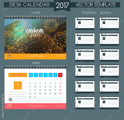 Design Desk Calendar 2017.