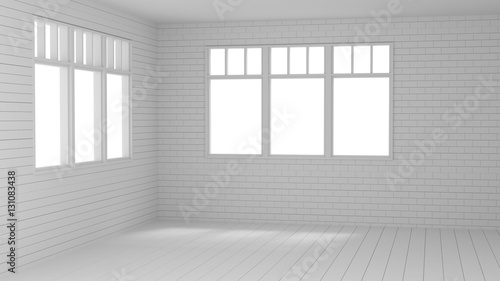 empty room 3D rendering