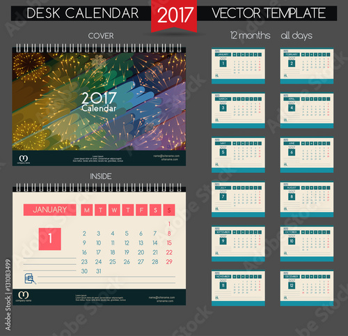 Design Desk Calendar 2017.