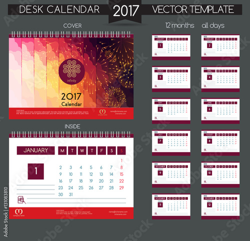 Design Desk Calendar 2017.