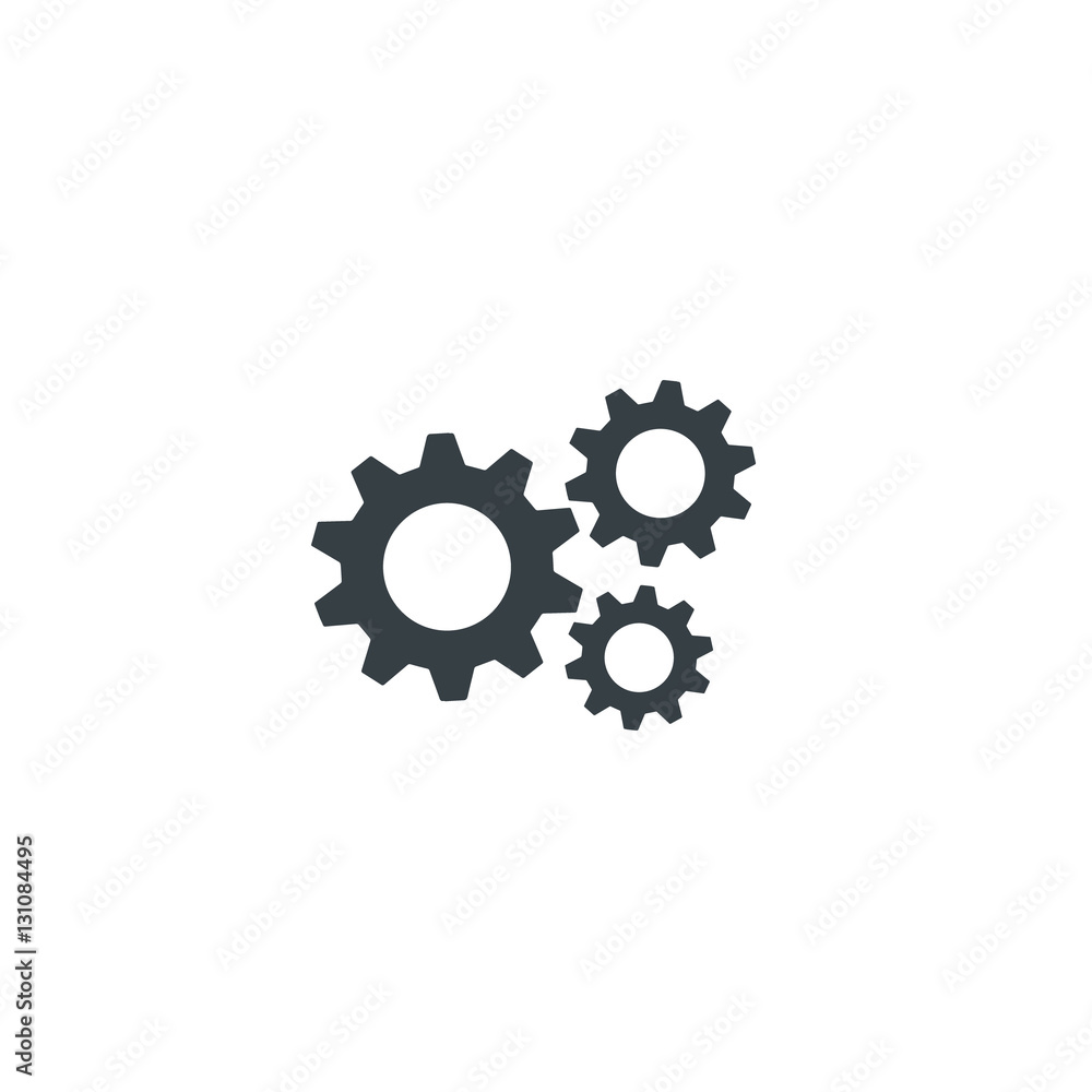 Gear Icon Flat. Gear Icon Vector