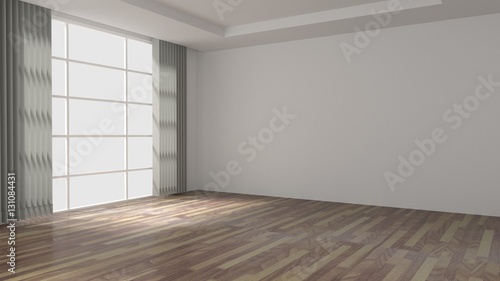 Wallpaper Mural empty room 3D rendering Torontodigital.ca