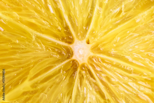 Abstract fruit lemon of center macro for background