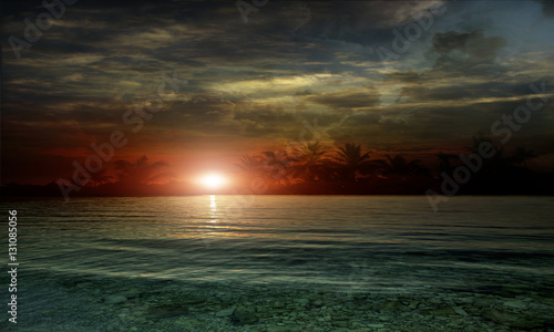 The ocean, sunset © Vitaly Krivosheev