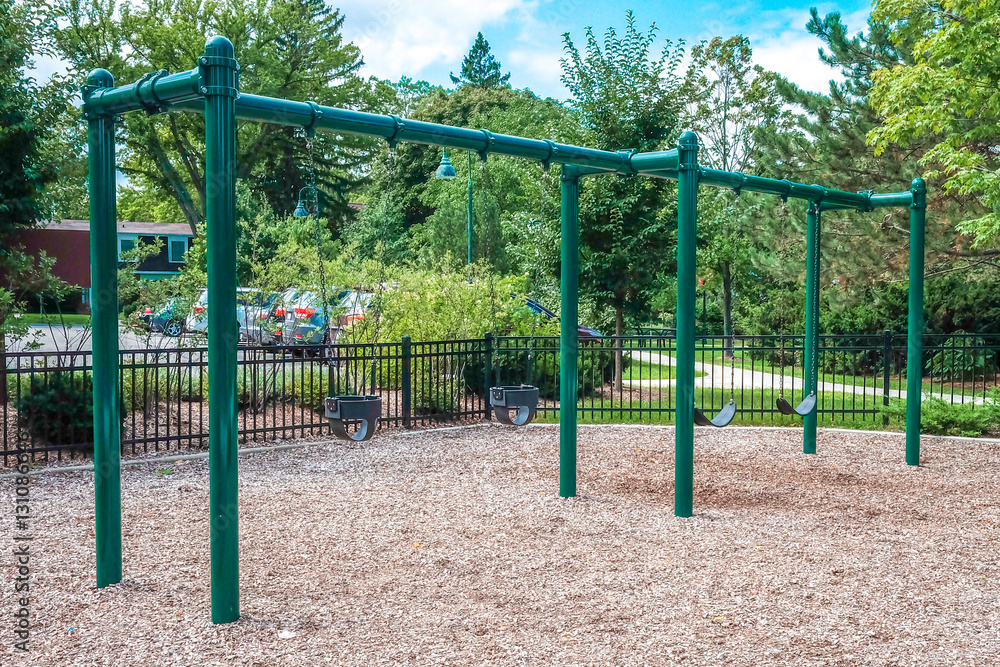 Playground equipment isolated : Swings