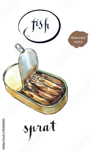 Opened preserve of sprats