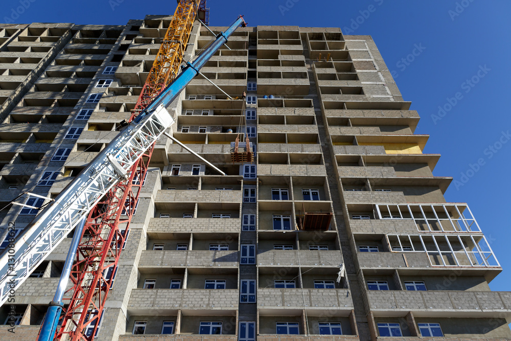 construction of a multistory residential building