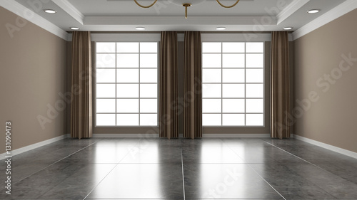 empty room 3d rendering