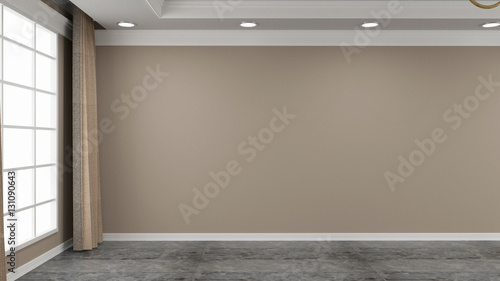 empty room 3d rendering
