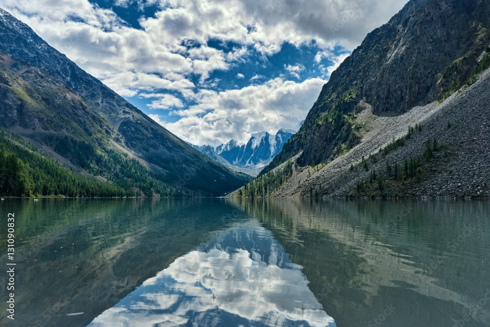 Shavlinsky lakes in mountain Altai. Russia.