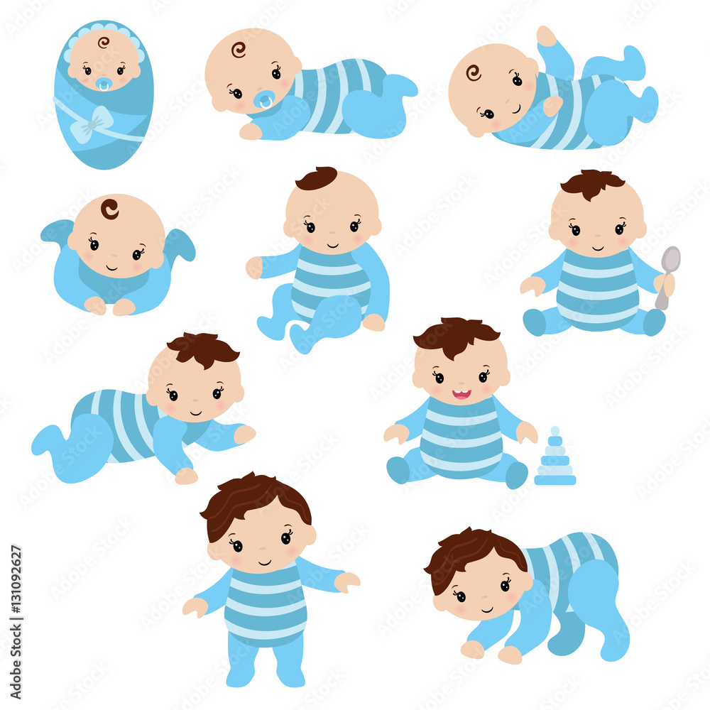 Set of cute baby boys Set of cute baby boys
