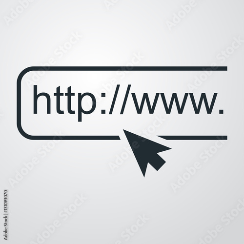 Icono plano http en fondo degradado