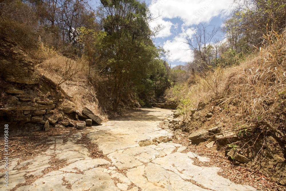 entrance to the underground river in the dry season, reserve Ankarana, Madagascar