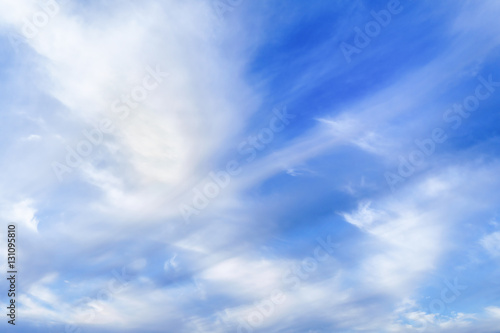beautiful clouscape with cirrus clouds and blue sky