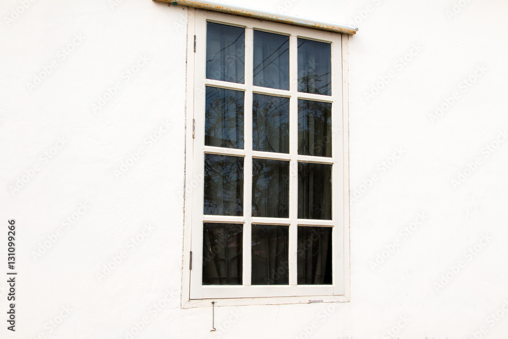 Green retro window. Old architectural element. Vibrant colors. Green retro window. Old architectural element. Vibrant colors.