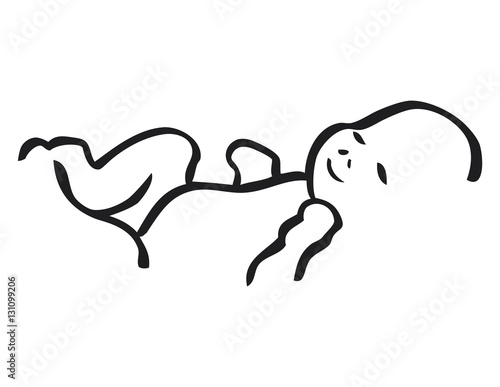 Baby liegt