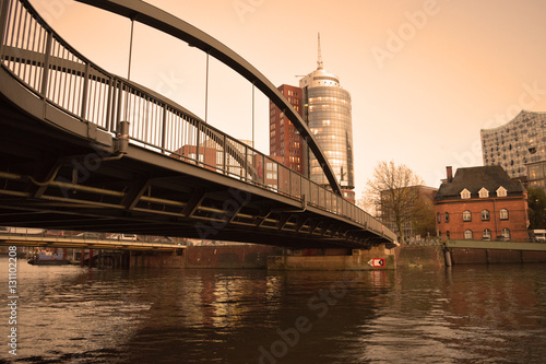 Brücke Hamburg sepia