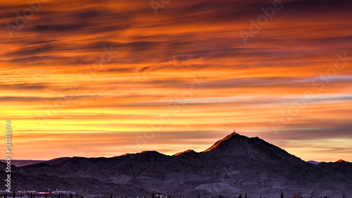 Mt. Christo Rey Sunset:  Sunland Park, New Mexico photo