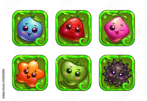 Funny application templates with cute plant characters