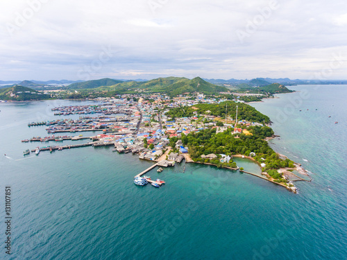 Aerial Shot of Beautiful Fisherman Village and Pier