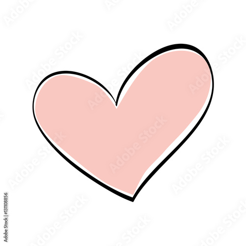 Cute decorative heart icon vector illustration graphic design