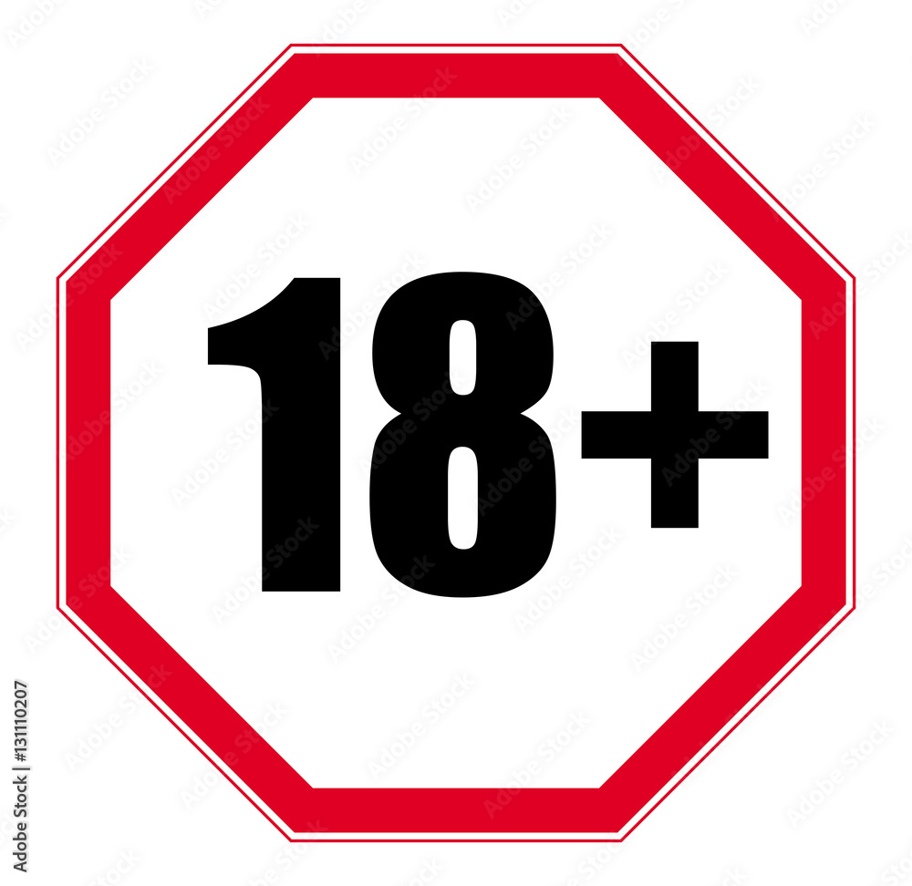 Only 18+ vector Only 18+ vector