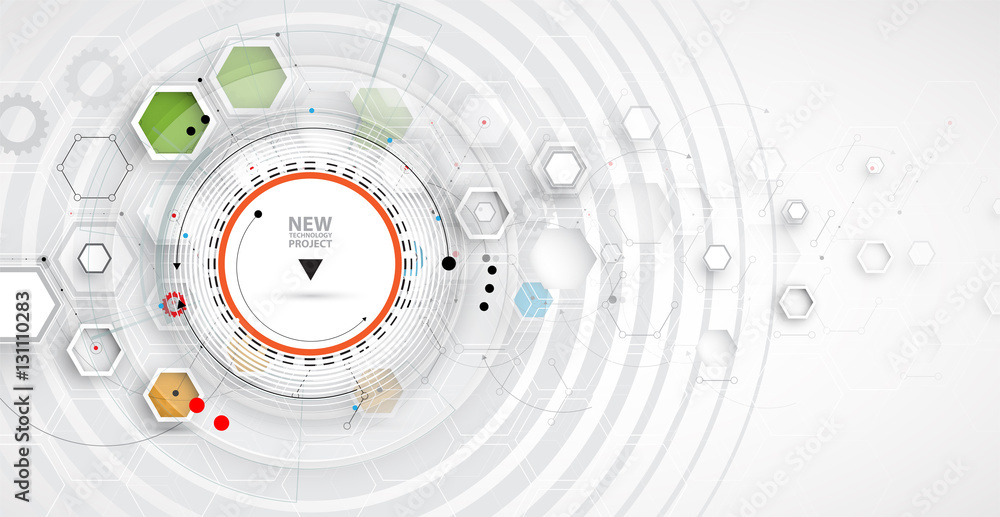 Naklejka premium Digital technology world. Business virtual concept. Vector background