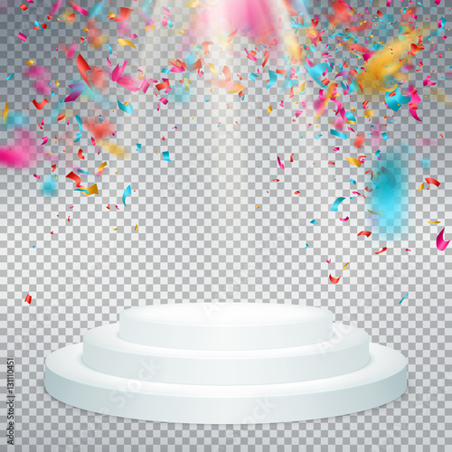 Winner background with confetti. EPS 10
