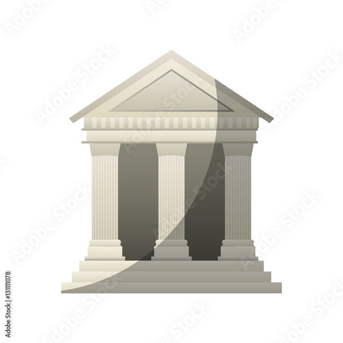 court building isolated icon vector illustration design
