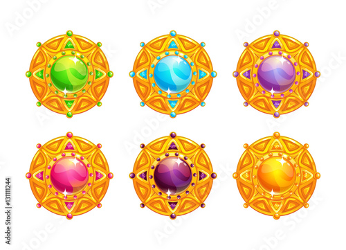 Beautiful golden amulets