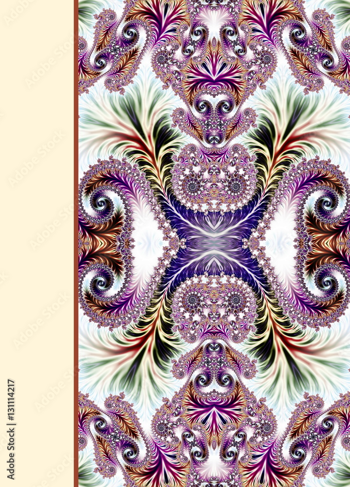 Fototapeta Design of spiral ornamental notebook cover