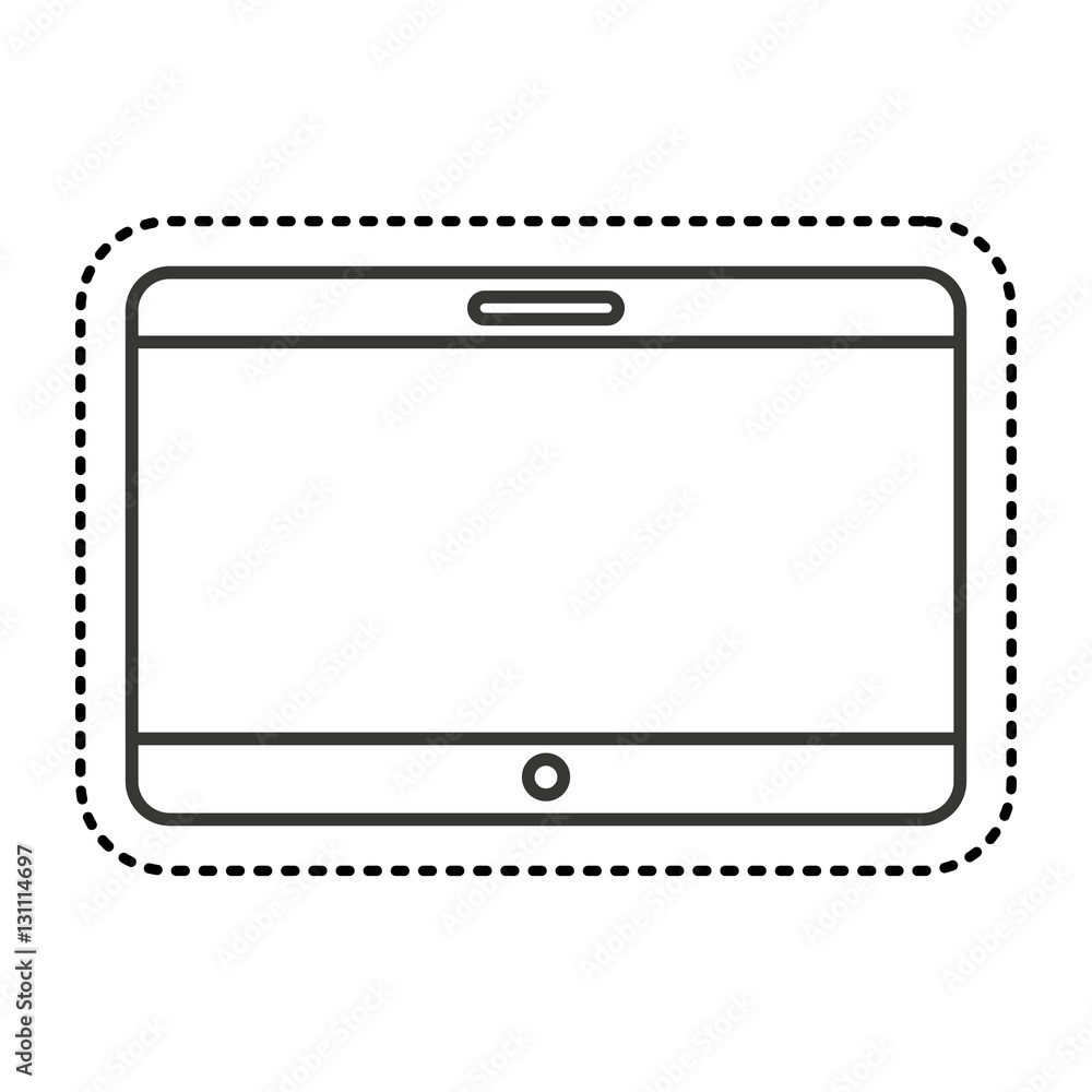 tablet technology line icon vector illustration design tablet technology line icon vector illustration design