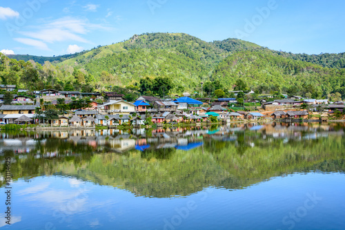 Riverside view at Rak Thai Village, Mae hong son, Thailand