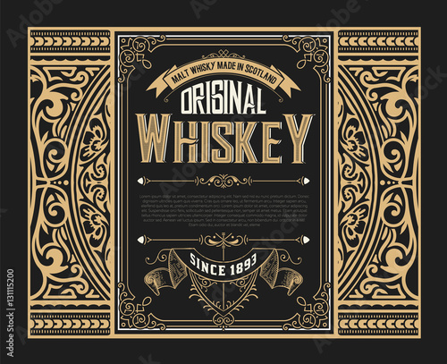 Old whiskey label