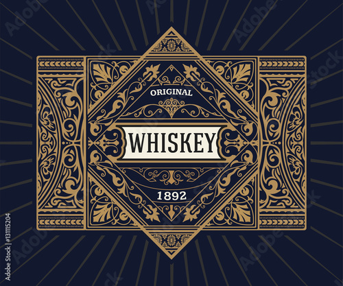 Vintage shield for whiskey packing