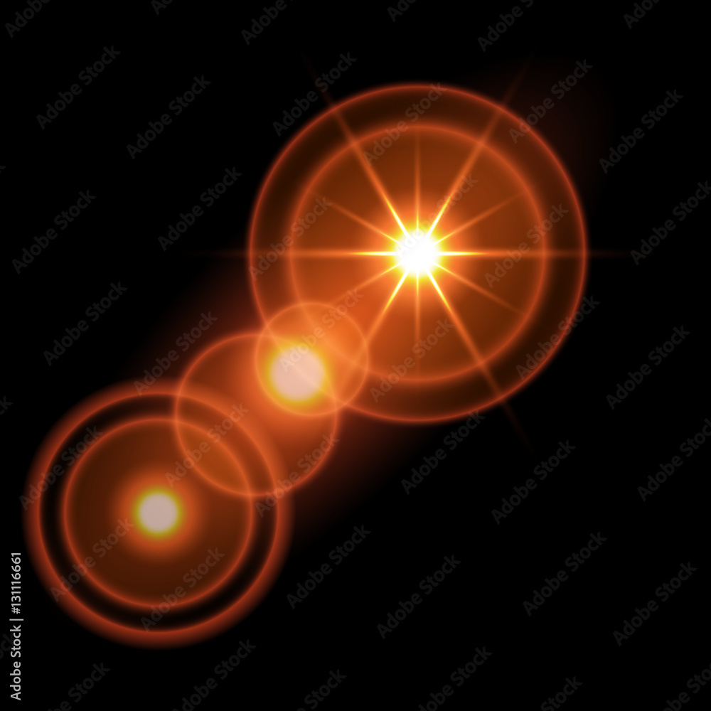 Fototapeta premium Vector transparent sunlight special lens flare