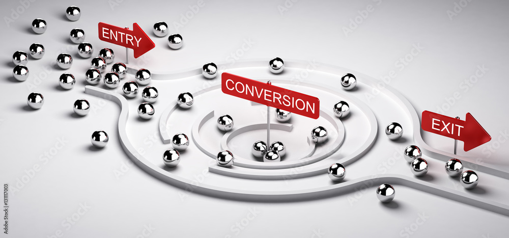 Fototapeta premium Marketing Conversion Funnel